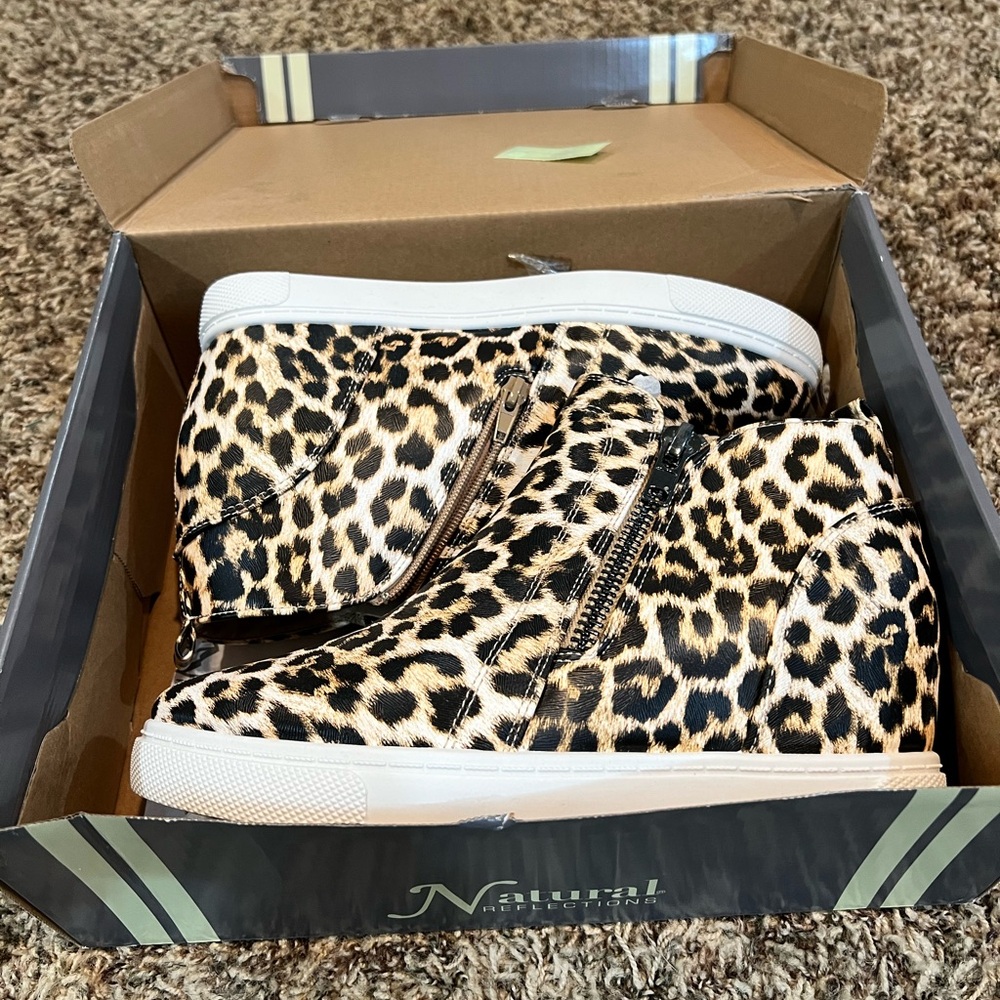 Natural Reflections Leopard Print Sneakers